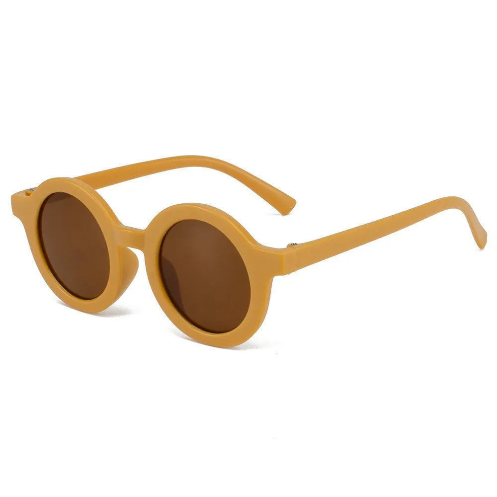 Kids Children's Sunglasses Inset Style Round Frame 1-7 Year Old Baby Sunglasses Sun Shading Sun Protection Eyewear Accessories