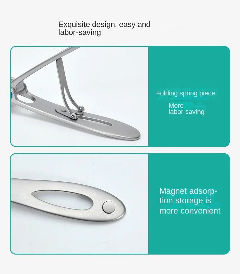Professional Nail Cutter Stainless Steel Nail Clippers Toenail Fingernail Manicure Trimmer Toenail Clippers for Thick Nails
