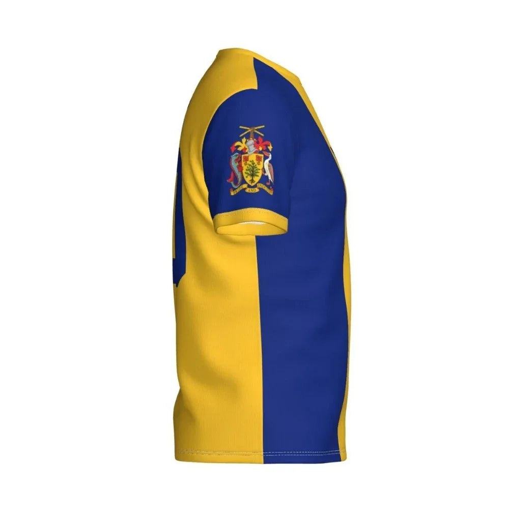 2024 Barbados Flag Badge T shirt Soccer Team Sports Summer Short Sleeved Printed T-shirts Fashion Casual Mens Designer Clothes