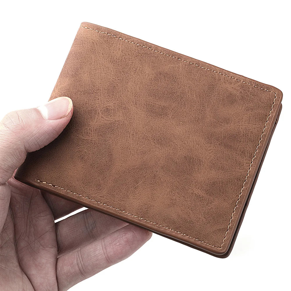 2025 New Wallet for Men, Short Men's Wallet, Dollar Wallet, Zipper Coin Pocket, Ultra-thin Men's Wallet