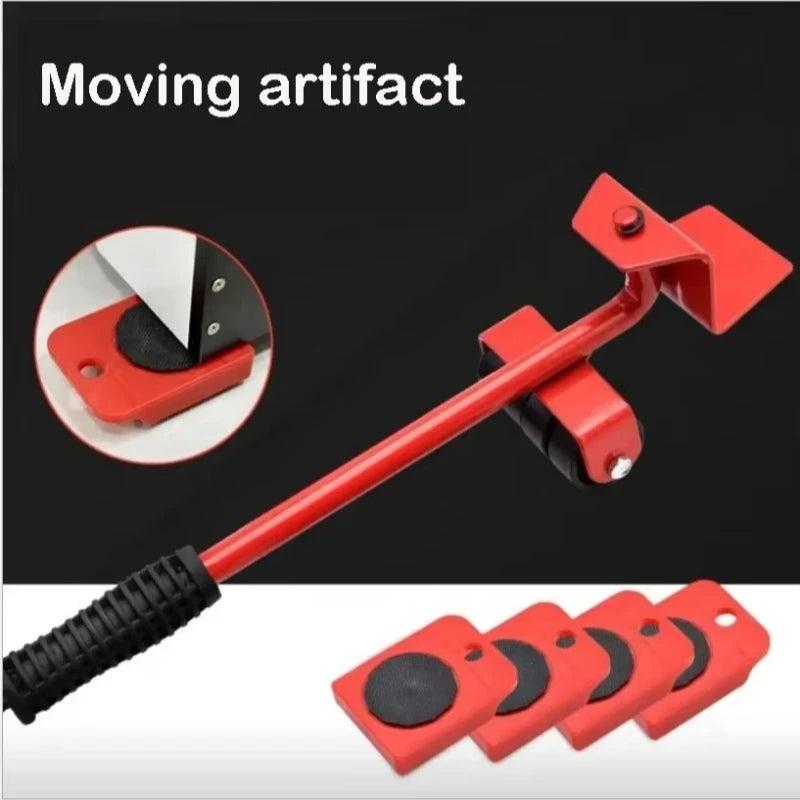 Furniture Moving Transport Roller Set Wheel Bar Mover Moving Heavy Stuffs Device Removal Lifting Moving Tool Set Hand Tools