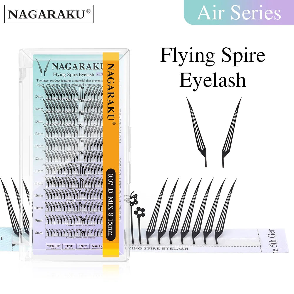 NAGARAKU Premade Spire Fairy Wings Eyelash Anime Effect Soft Plume Fluttering Eyelash Extensions Comic