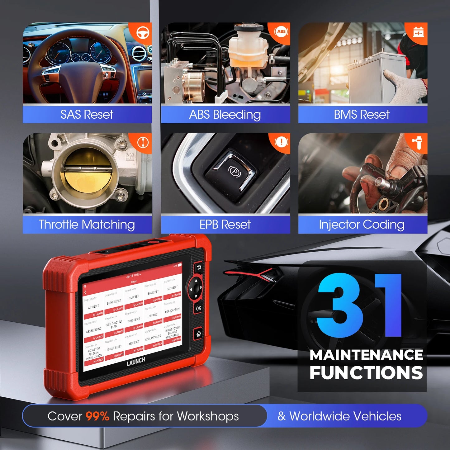 LAUNCH X431 CRP919X BT Diagnostic Tools Obd2 Scanner Automotive Code Reader ECU Coding Diagnosis obd Scan X431 PRO Launch 2025
