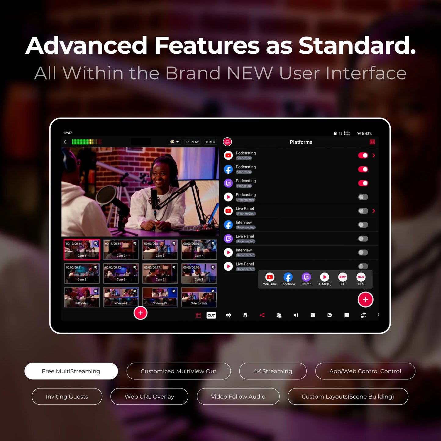 YoloLiv YoloBox Extreme, All-in-one 4K Live Video Streaming Equipment with 8 HDMI Inputs, Switcher Monitor Encoder Recorder