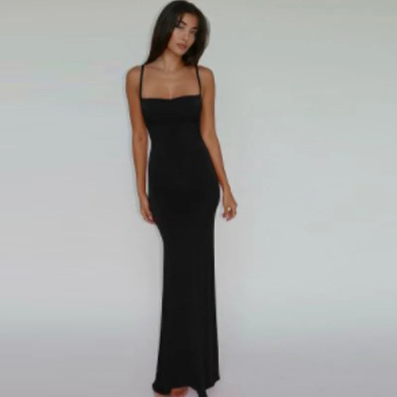 Ladies Summer Elegant Evening Party Dress Women Sleeveless Backless Maxi Dresses Birthday Night Clubwear Fashion Female Outfits