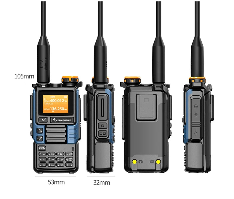 Quansheng UV-K6 Upgrade UV-K5 (99) Interphone 5W Air Band Radio Tyep C Charging UHF VHF DTMF FM Scrambler NOAA Wireless Frequenc