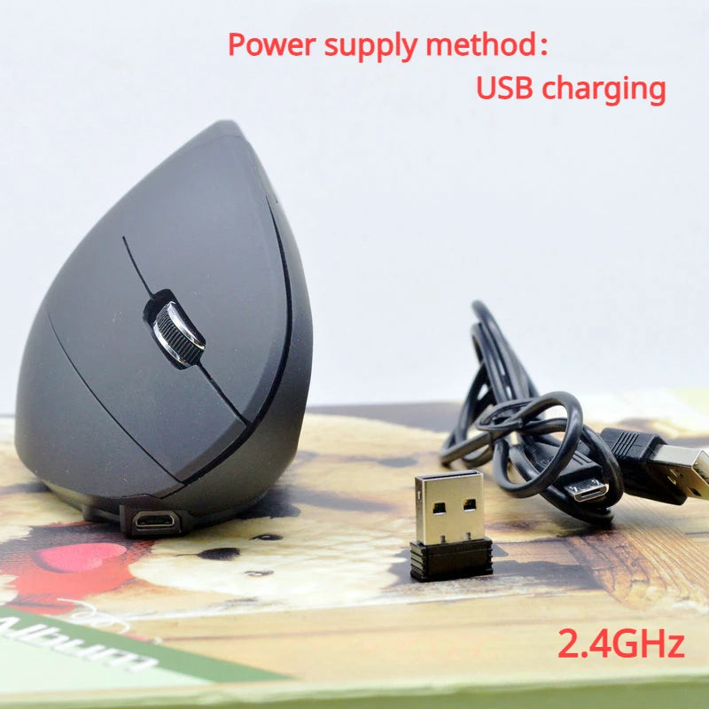 Original ihoyi Wireless Mouse Vertical Wired USB Mouse Ergonomic Luminous 2.4G Mute Photoelectric Bluetooth Game Mouse