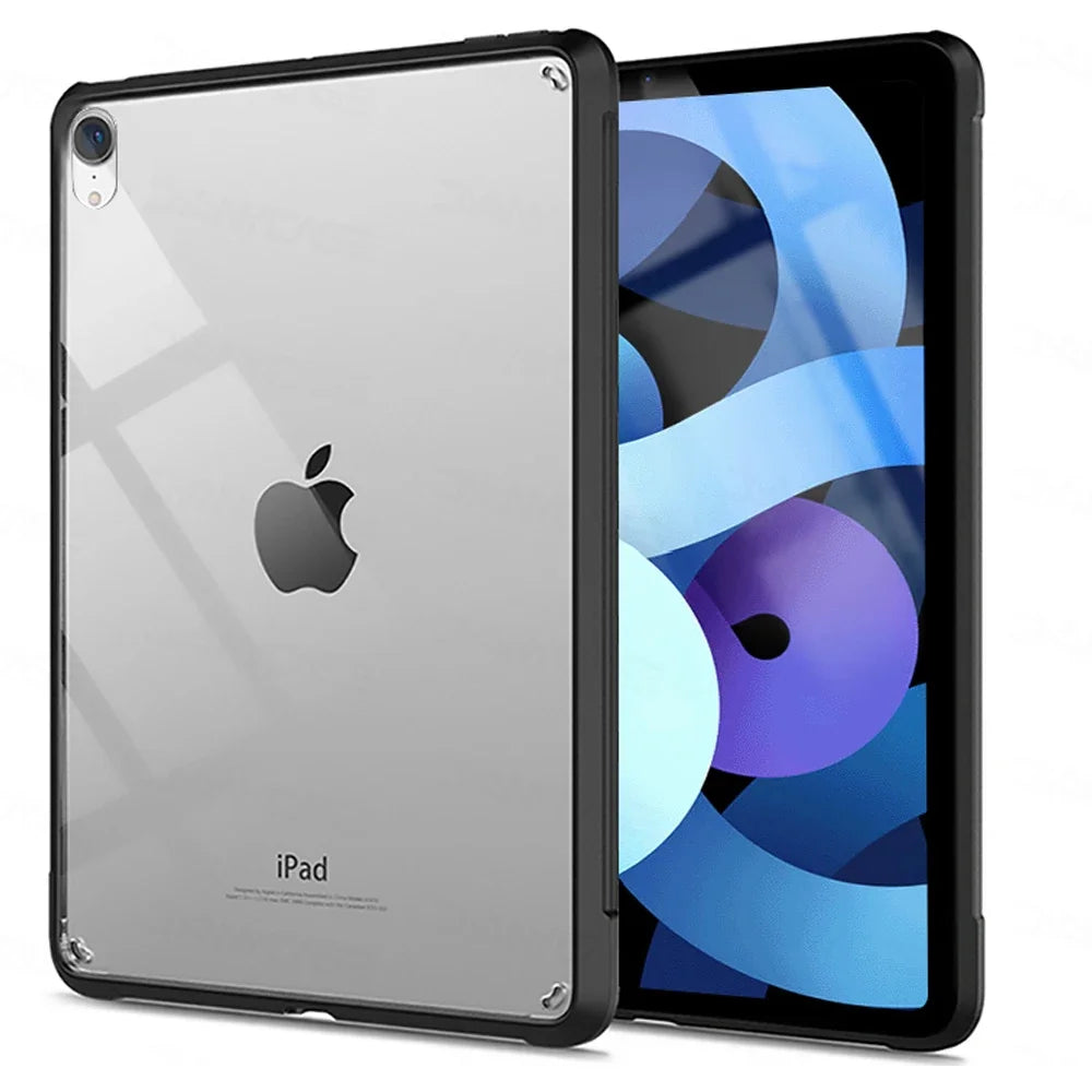 For iPad Pro 11 Case 10.2 9/8/7th Generation 9.7 5/6th Air 4/5 10.9 10.5 10th 10.9 mini 4 5 6 Silicon Transparent Cover Funda