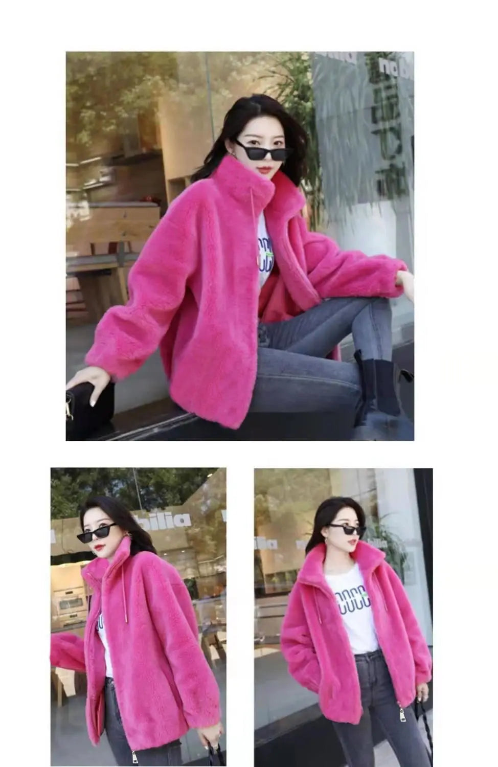 Women Winter Double Coral Fleece Warm Coat