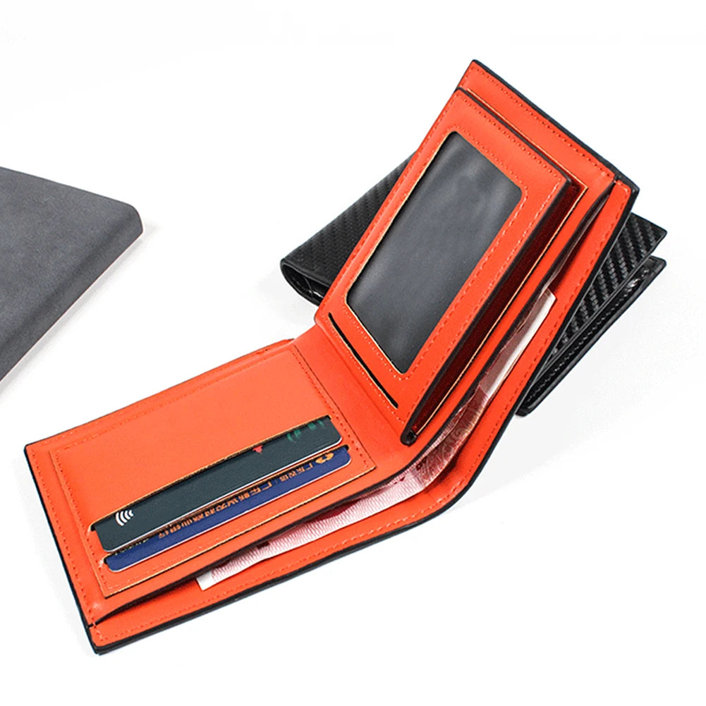 2023 New Men's Business Leather Wallet Super Multi-Card Position Coin Pocket RFID Credit Card Holder Coin Pocket Luxury Purse