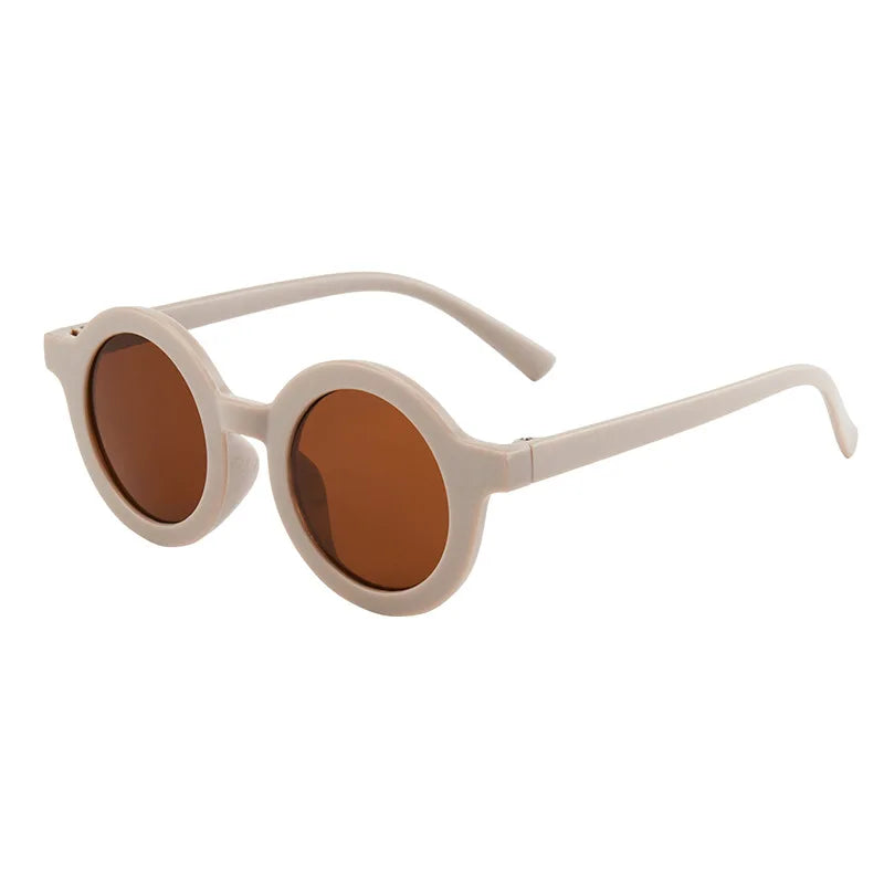 Children's sunglasses, inset style round frame, 1-7 year old baby sunglasses, sun shading, sun protection
