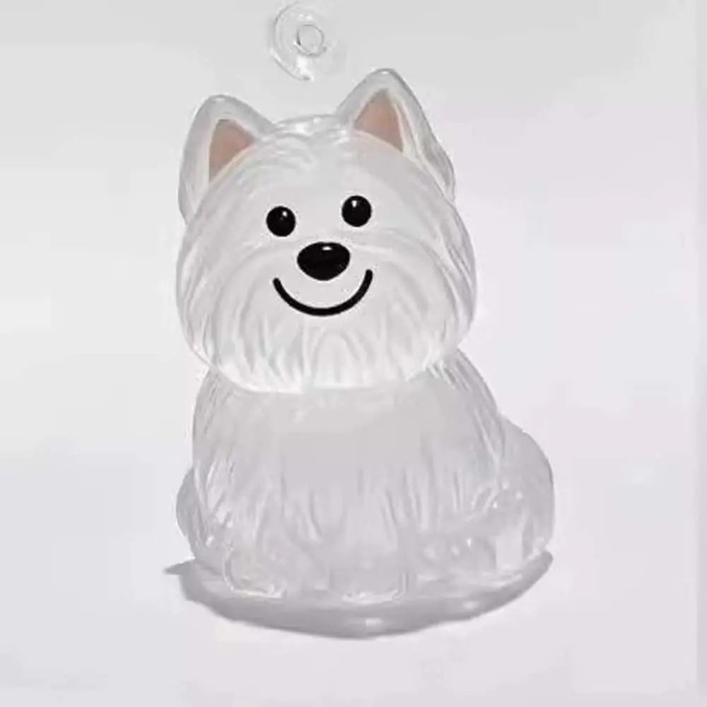 Cartoon Dog Shape Dog Hair Storage Box Transparent Hair Grooming Pet Hair Keychain DIY Handmade Keyring Puppy Pendants Backpack