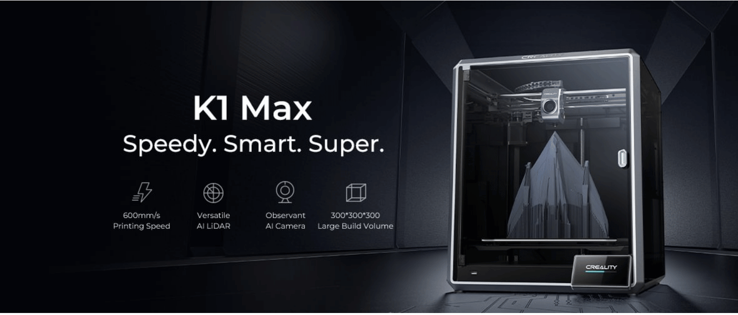 Creality K1Max 3D Printer 600mm /s Printing Speed Dual-gear Direct Drive Extruder 300x300x300MM,K2Plus Combo NEW Recommend