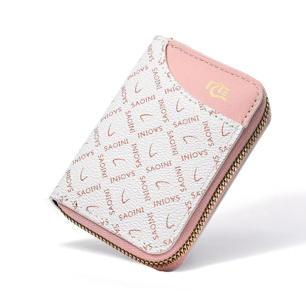 New Women's Small Wallet Premium Sense Personality Lady Credit Card Holder Fashion Multi-Slot Zipper Credit Card Wallet Women's