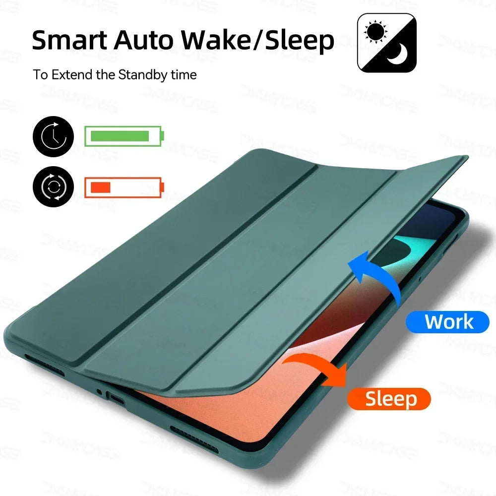 Tablet Cases for Xiaomi Mi Pad 5/6 5 6 Pro 11in 7 7pro 11.2 For 2024 6S Pro 12.4in Support Magnetic Charging Funda Tablet Cases