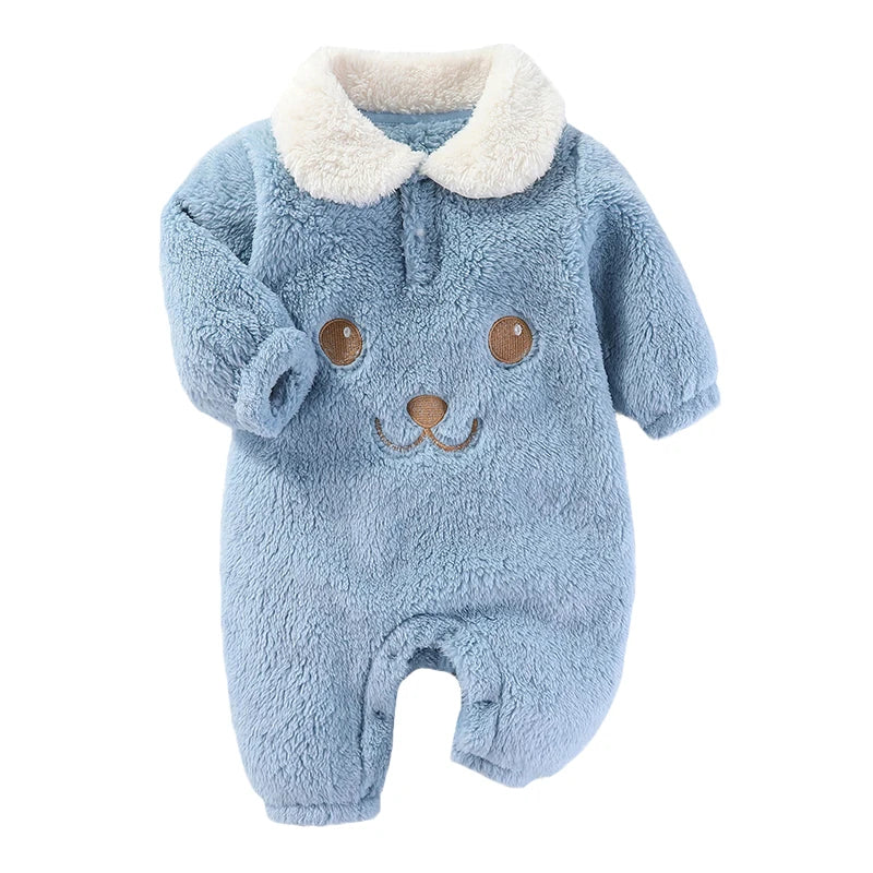Newborn Baby Clothes New Spring Autumn Infant Jacket for Boy Flannel Bodysuit for Girls Soft Bebe Romper Baby Clothes 0-12 Month
