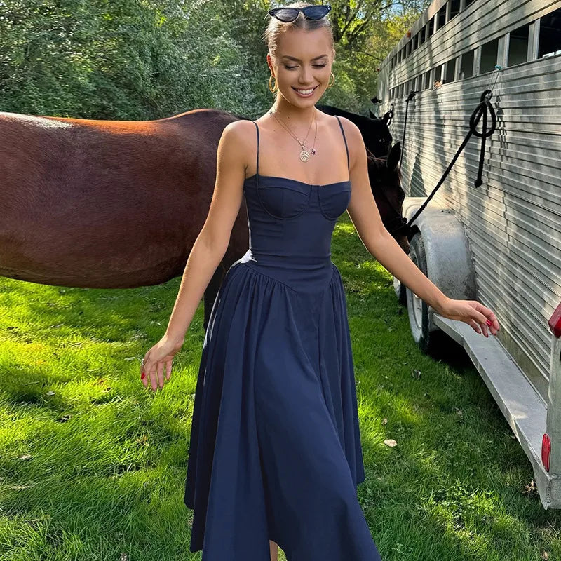 Ladies Elegant Evening Party Fashion Dress Women Sleeveless Backless Bodycon Maxi Dresses Night Club Streetwear Female Outfits