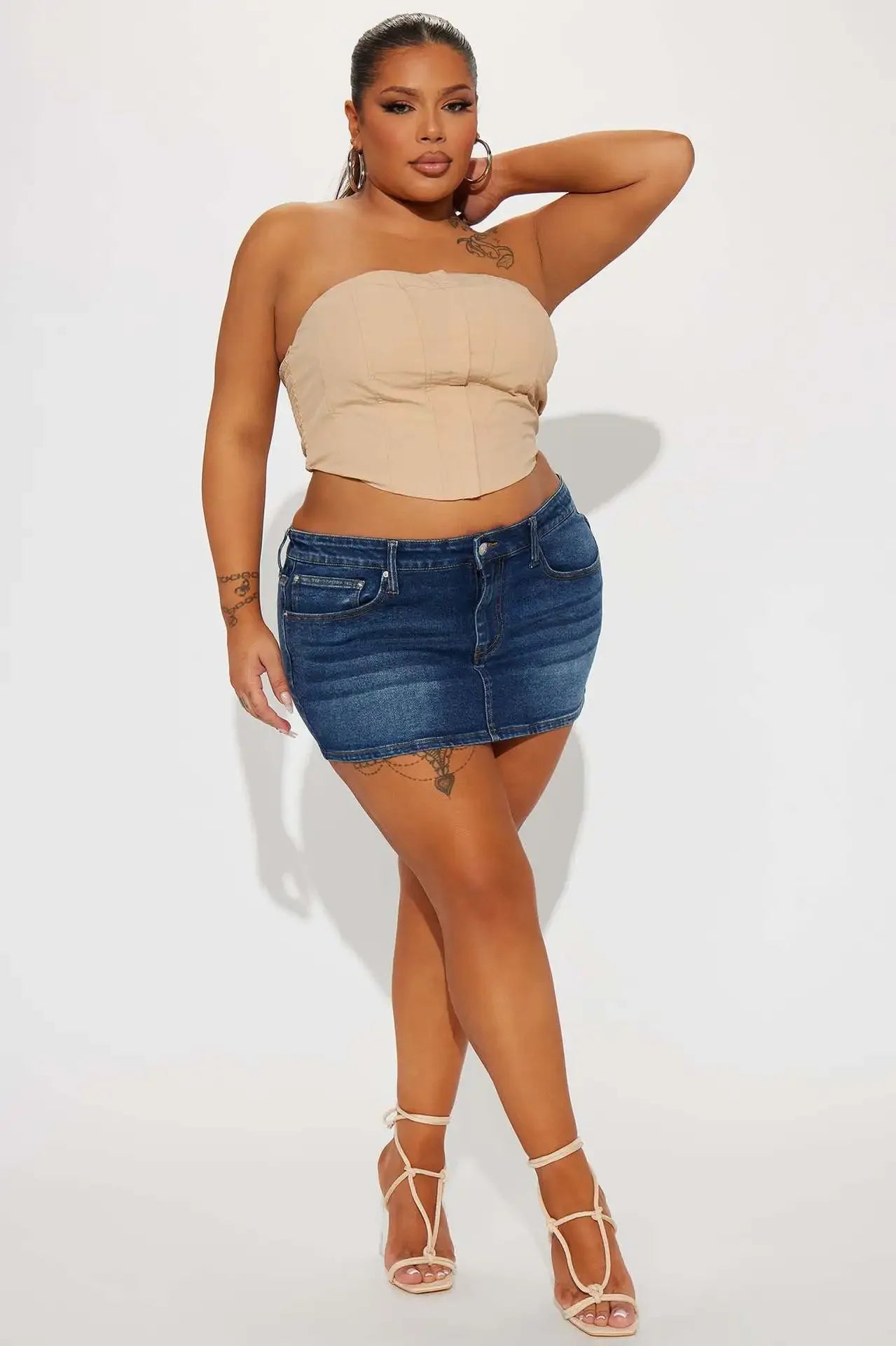 Mini Skirts Women Denim Summer 2025 Vintage Female Simple High Waist Pockets Sexy Streetwear Slim Fit Hip Wrap Short Skirt