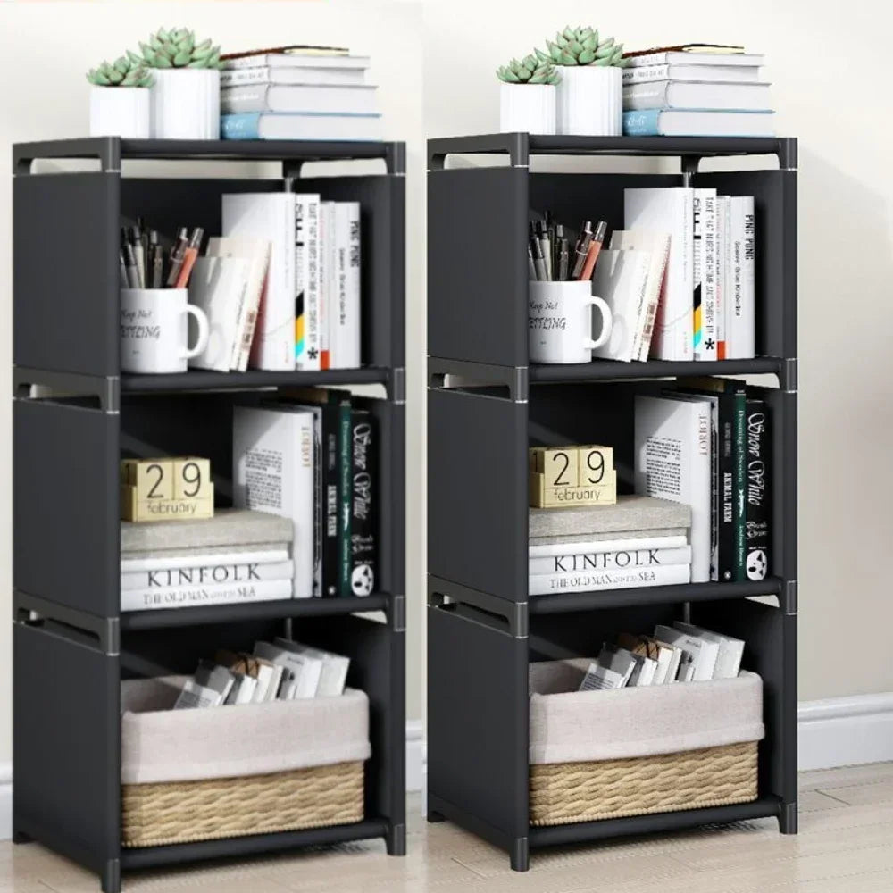 Simple Bookshelf Easy Assembly Bookcase Square Storage Shelf Multi-Layer Book Closet Living Room And Study Bedroom Storage Shelf