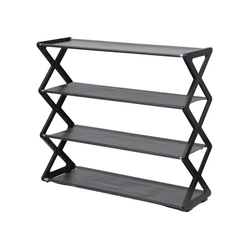 Household Simple MultiLayer Space-Saving X-Shaped Shoe Rack Dust-proof Storage shelf Multi-purpose For Student Dormitory Doorway