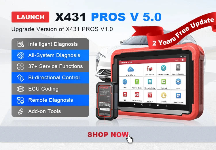 LAUNCH X431 PROS V5.0 Car Diagnostic Tools Automotive OBDII Scan Tool Auto Scanner OBD2 ECU Coding pk X431 V plus