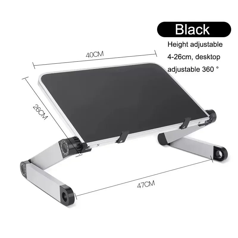 Laptop Desk Stand Portable Aluminum Computer Table Bracket with Radiator Adjustable Notebook Folding Holder Desk Cooling Stand
