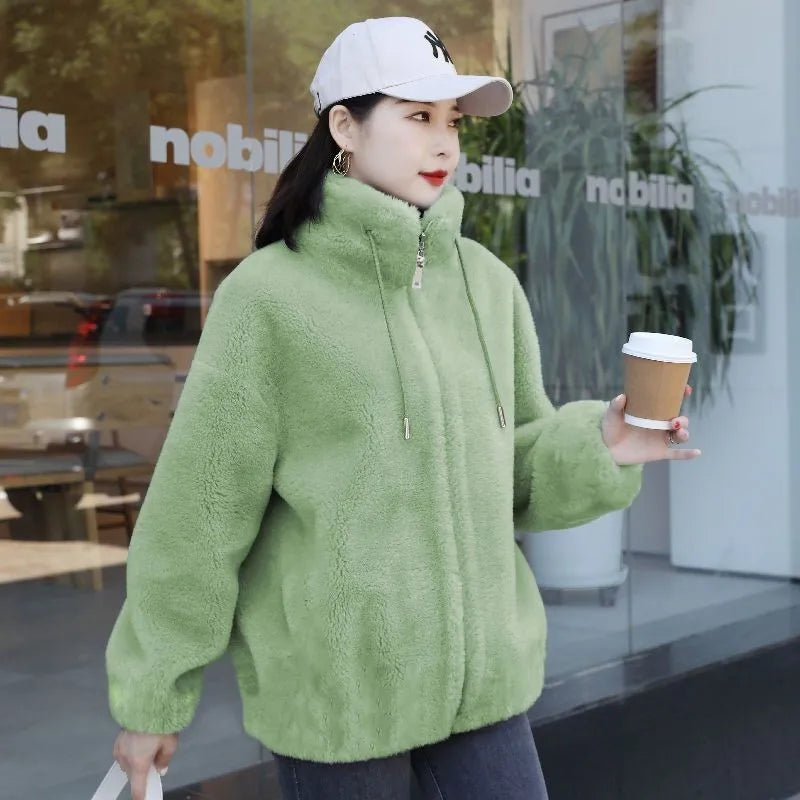 Women Winter Double Coral Fleece Warm Coat
