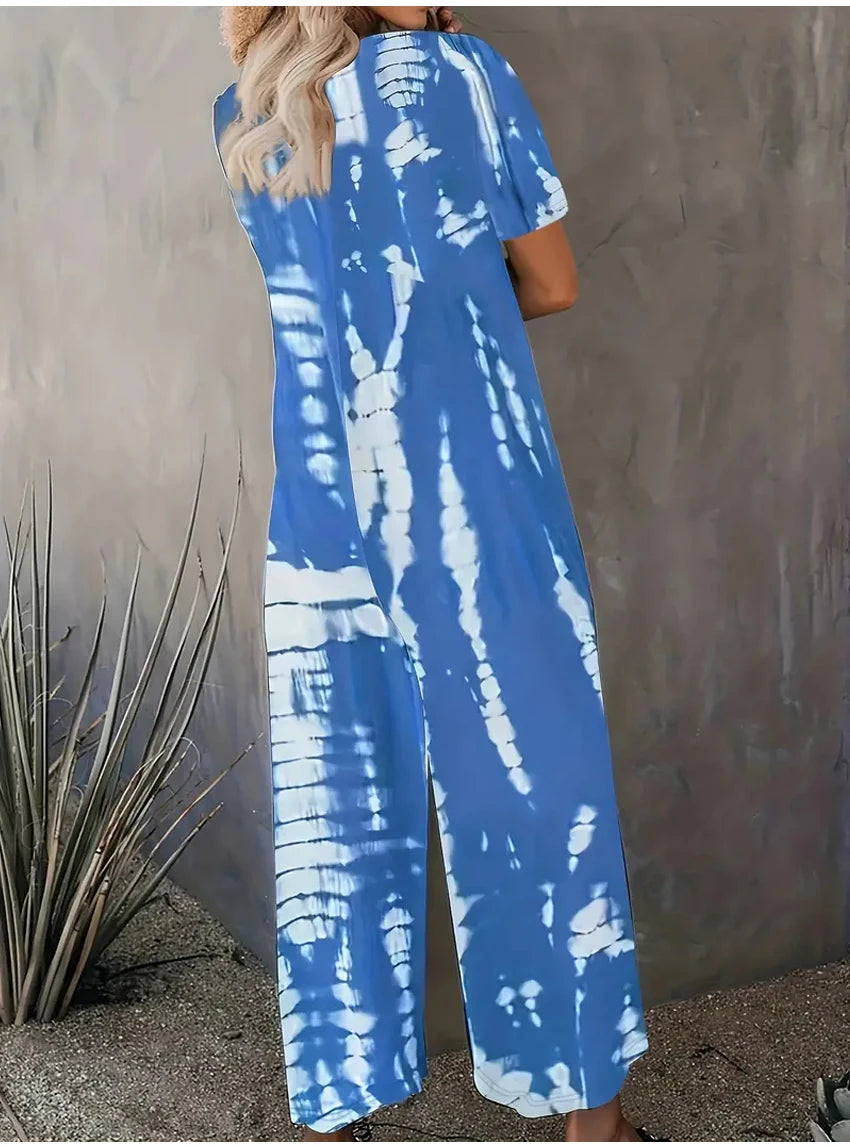 Plus Size 0XL-5XL Summer Rompers Overalls Women's Solid Color Jumpsuit with Pockets Casual Fashion Short Sleeve Jumpsuits