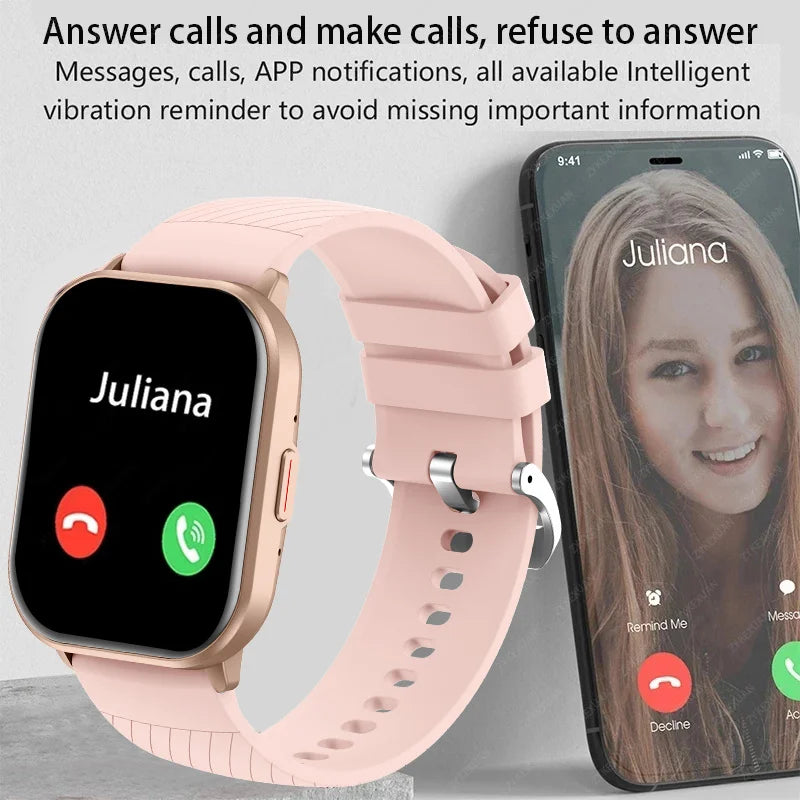 2024 New For Xiaomi Huawei Samsung Smart Watch Men Women Heart Rate Blood Pressure Fitness Tracker Bluetooth Call Smartwatch Man