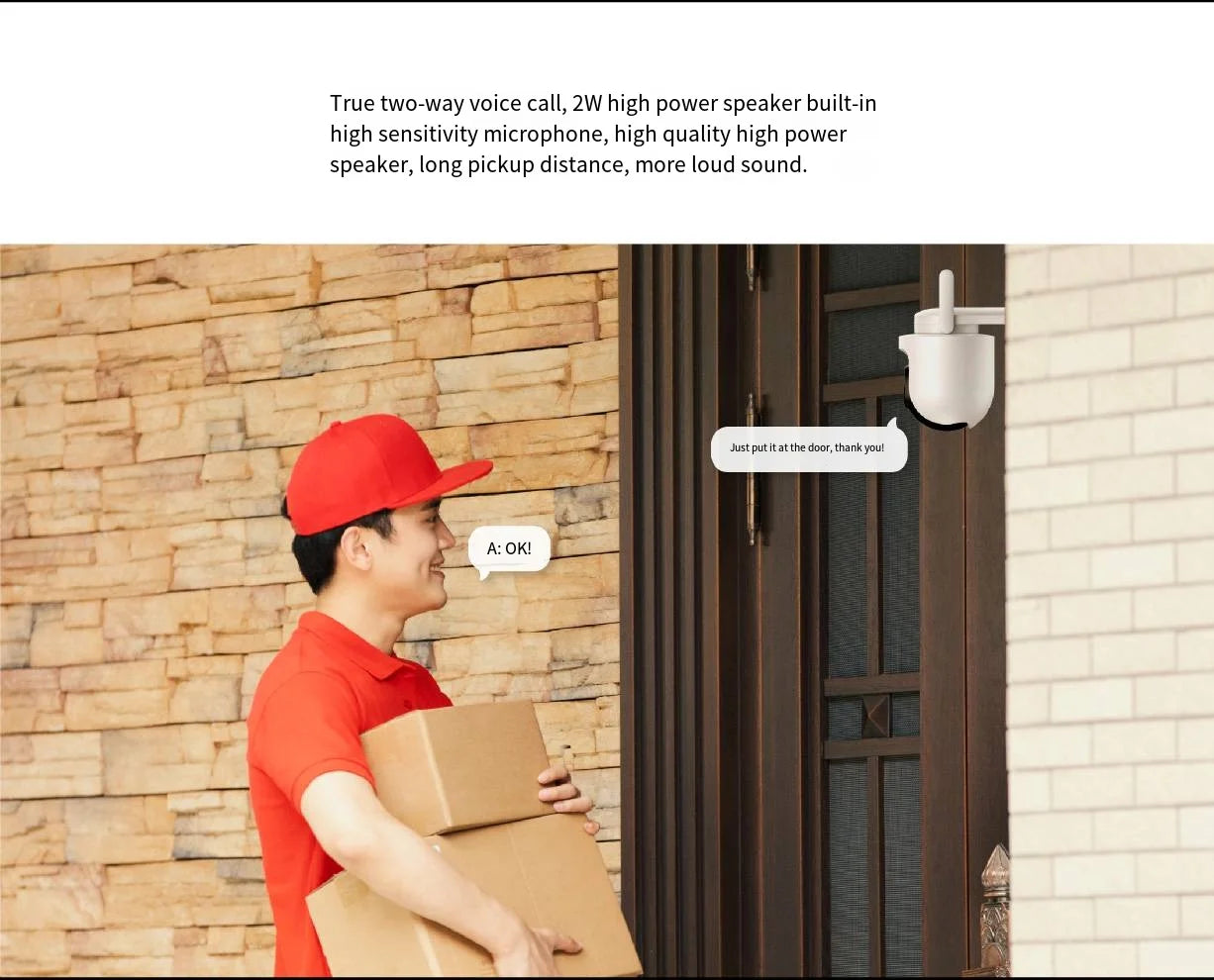 Xiaomi Mijia APP Outdoor Camera CW700S 2.5K 9x zoom IP66 Waterproof Security Cam PTZ Full Color Night Vision Al Human Detection