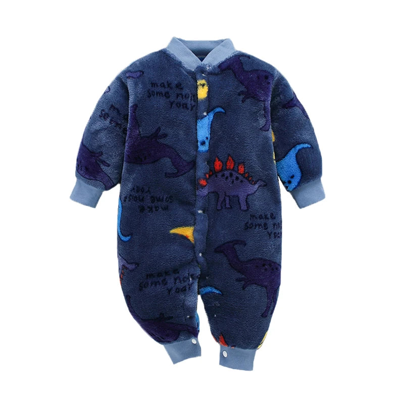 Spring Newborn Baby Clothes Cute Infant Jacket for Baby Jumpsuit for Boys Soft Flannel Bebe Romper Baby Clothes 0-9 Months