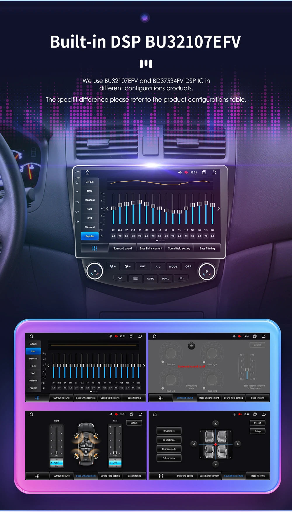 Hzipo AI Voice 10.1" Radio For Honda ACCORD 7 2003 2004 2005 2006 2007 2din Android Auto Carplay 4G Car Multimedia GPS Autoradio