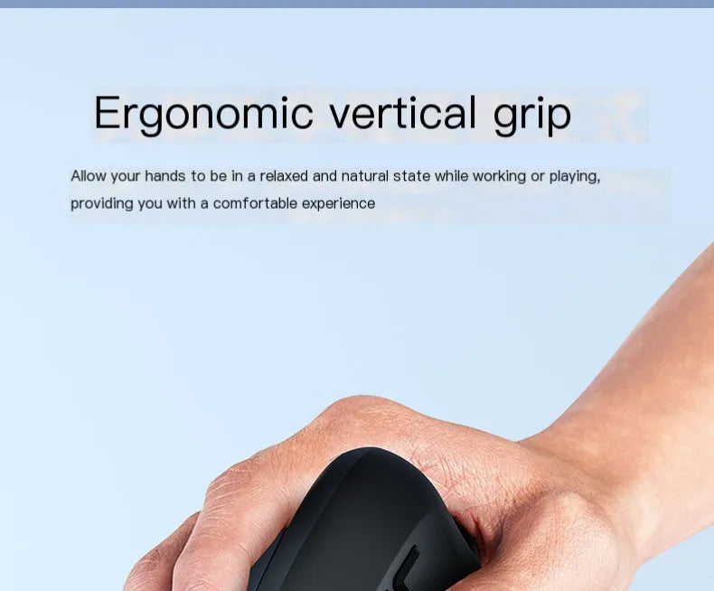 Wired Vertical Mouse Low Noise Button Ergonomics Design 3600 DPI Adjustable With Finger Support Mause Office Use Or Play Game