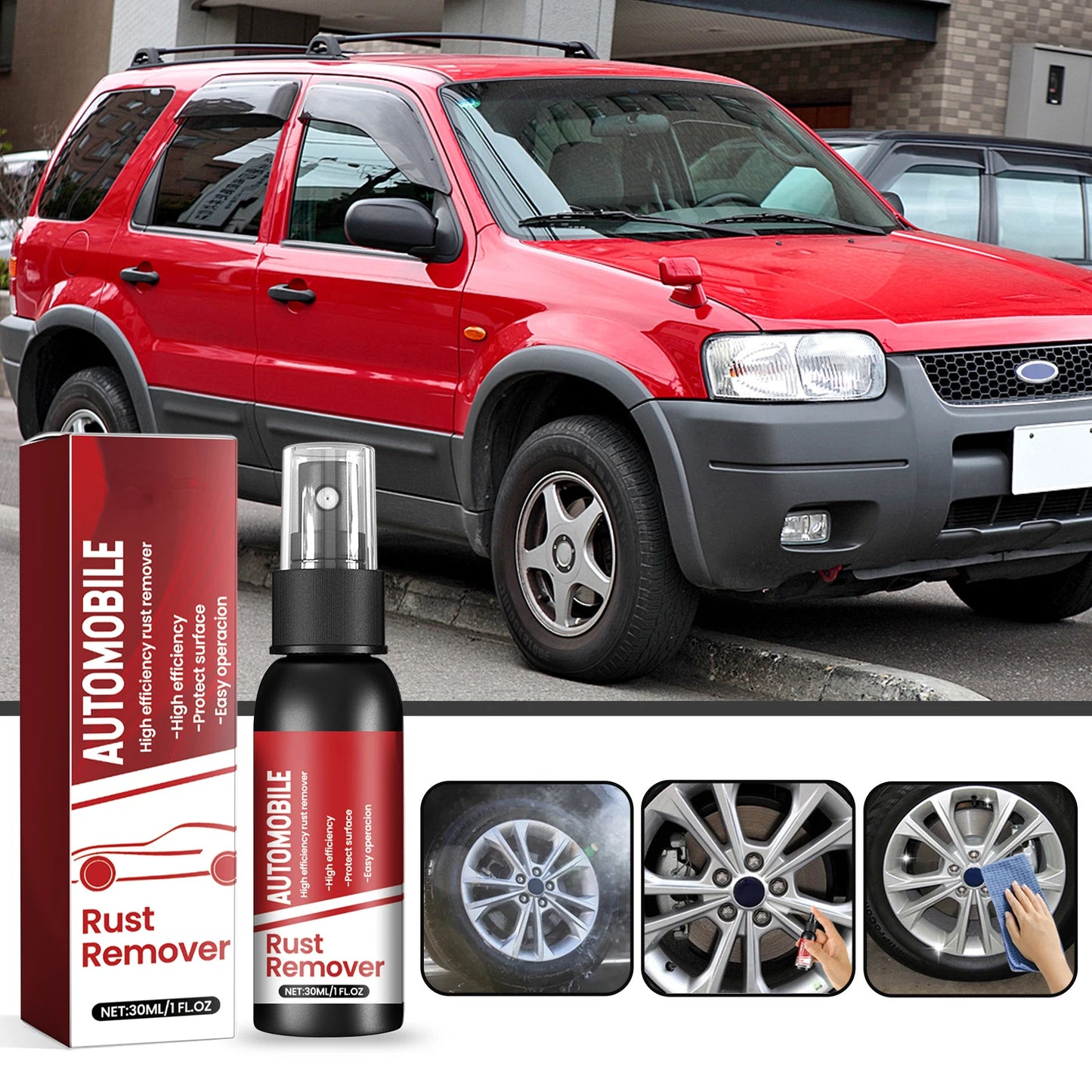 Rust Removal of Car Motorcycles Truck Automobile Exhaust Pipe Wheel Brake Discs Remove Rust Multifunction Cleaning Renovation