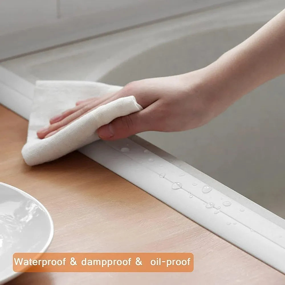 2.2x3.2mPVC Sealing Strip Tape For Bathroom Bath Toilet Kitchen Caulk Tape Self Adhesive Waterproof Wall Sticker Mold Proof Tape