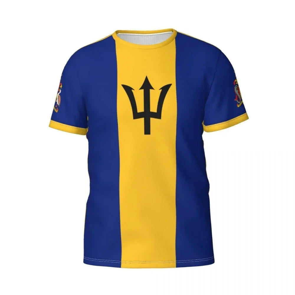 2024 Barbados Flag Badge T shirt Soccer Team Sports Summer Short Sleeved Printed T-shirts Fashion Casual Mens Designer Clothes