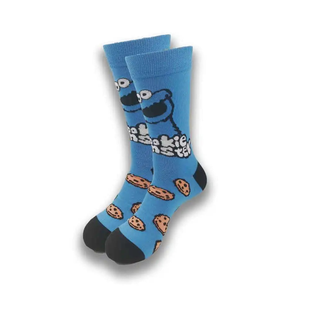 Fashionable design of men's and women's socks in spring and autumn young tube crew socks.