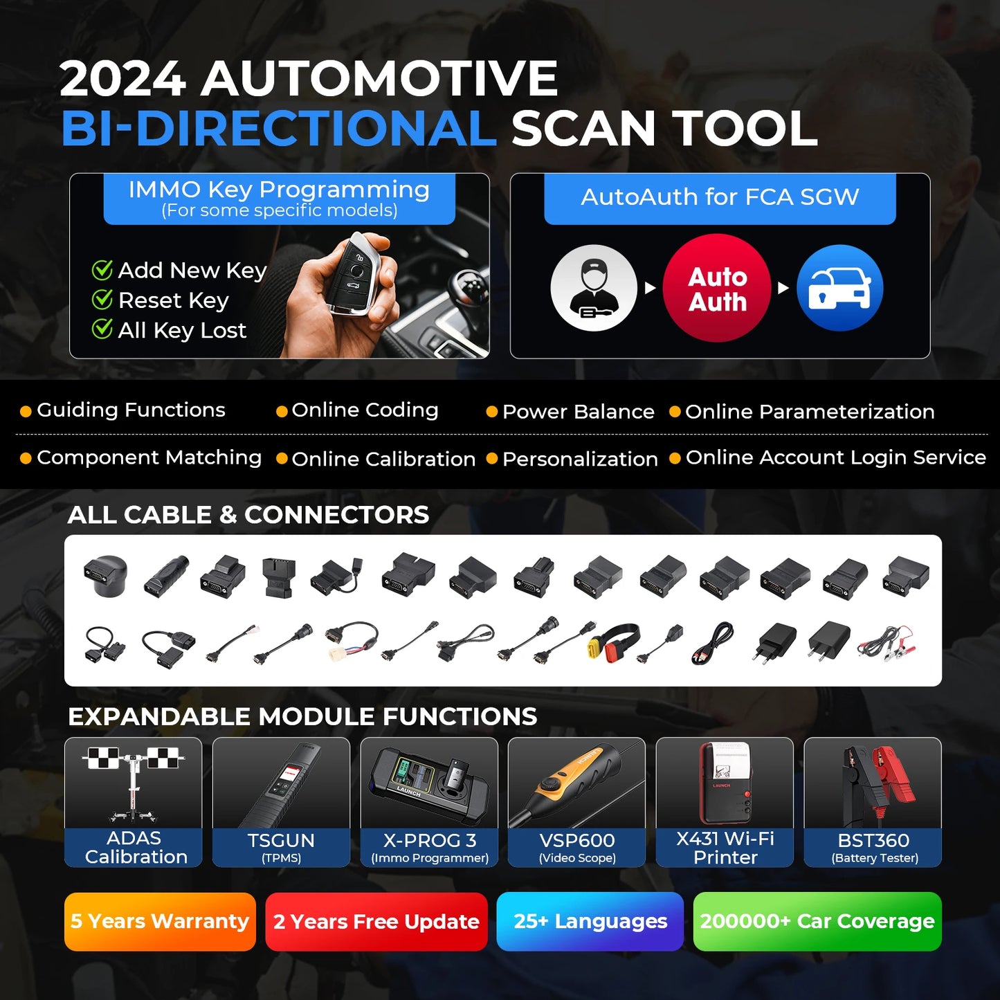 LAUNCH X431 PROS V5.0 Car Diagnostic Tools Automotive OBDII Scan Tool Auto Scanner OBD2 ECU Coding pk X431 V plus