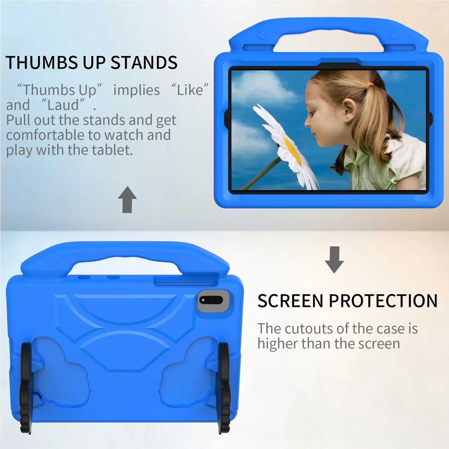 Case for Lenovo Tab P11 Pro 11.5 Inch 2020 2021 Kids Thumbs Up EVA Stand Tablet Cover for P11 Gen 2 2023 Xiaoxin Pad Plus 11.5
