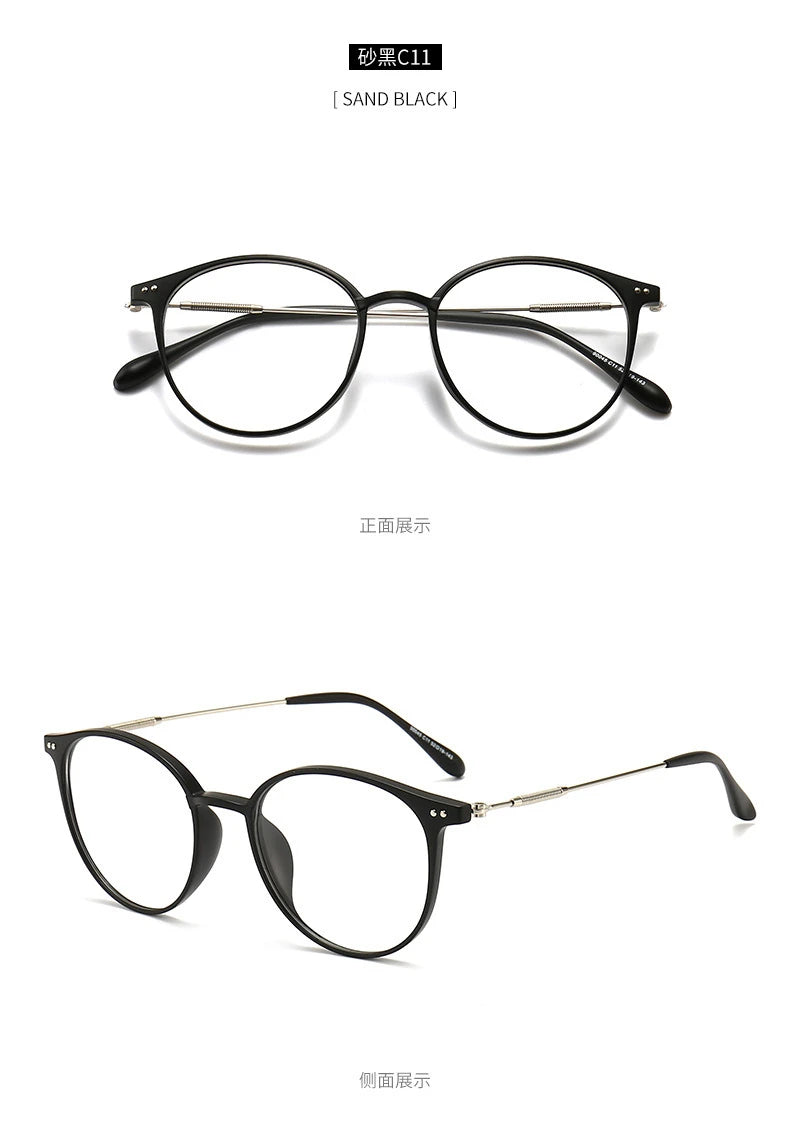 2021 New unisex round polygon glasses for men women metal frame glasses plain glasses Nearsighted Eyewear Glasses -1.0 -2.5 -2