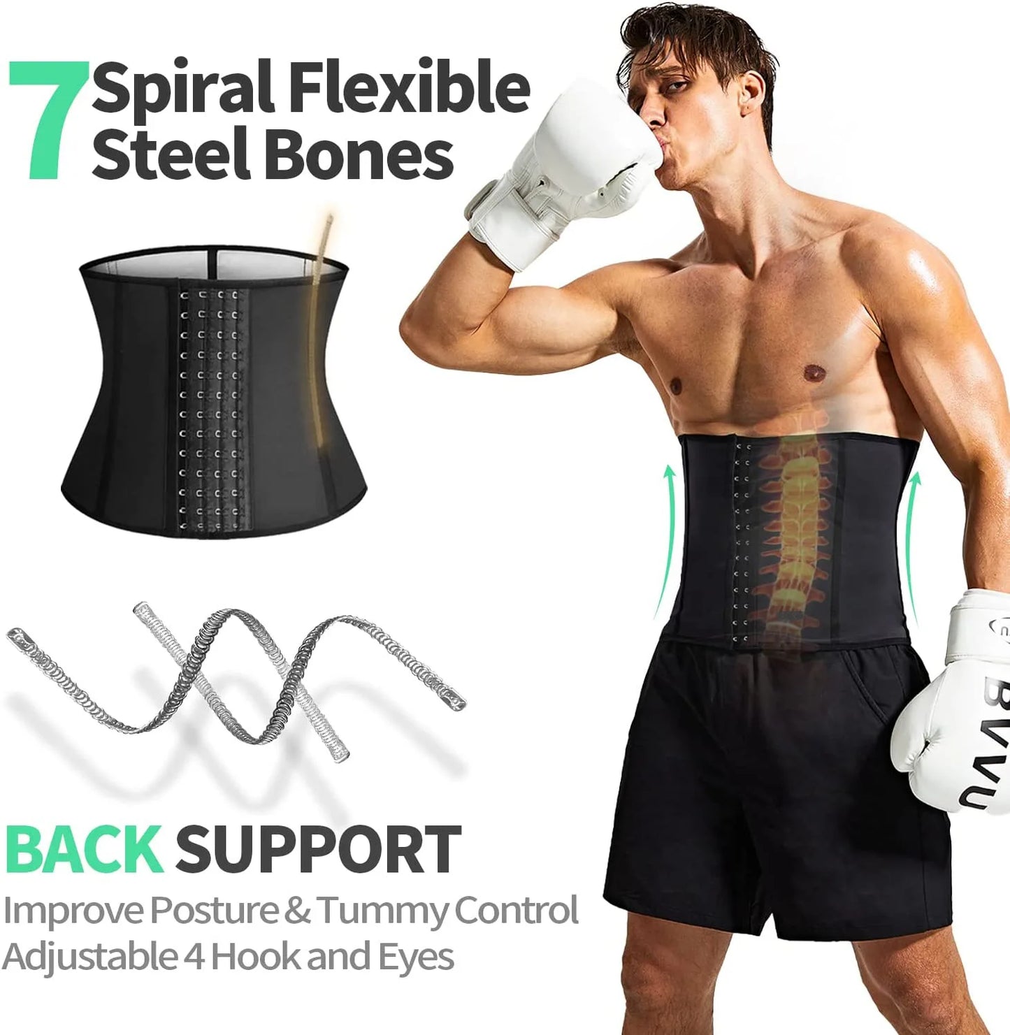 1pcs Men's Tummy Strap Silvering Sweating Breasted Sports Shaper Belt Waist Cinching And Waist Protection Fitness Waist Belt