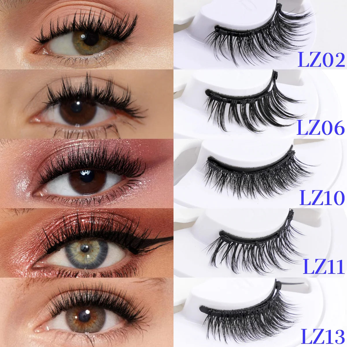 YSDO Magnetic Eyelashes Reusable Winged Magnetic 3D Mink lashes Long-Lasting No Glue Needed False Eyelashes with Tweezer Makeup