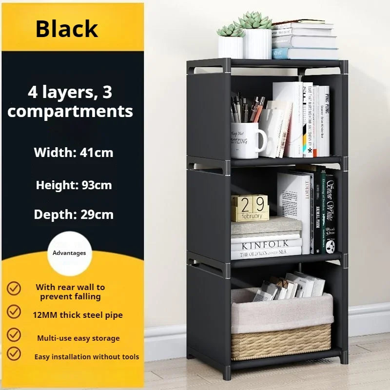 Simple Bookshelf Easy Assembly Bookcase Square Storage Shelf Multi-Layer Book Closet Living Room And Study Bedroom Storage Shelf
