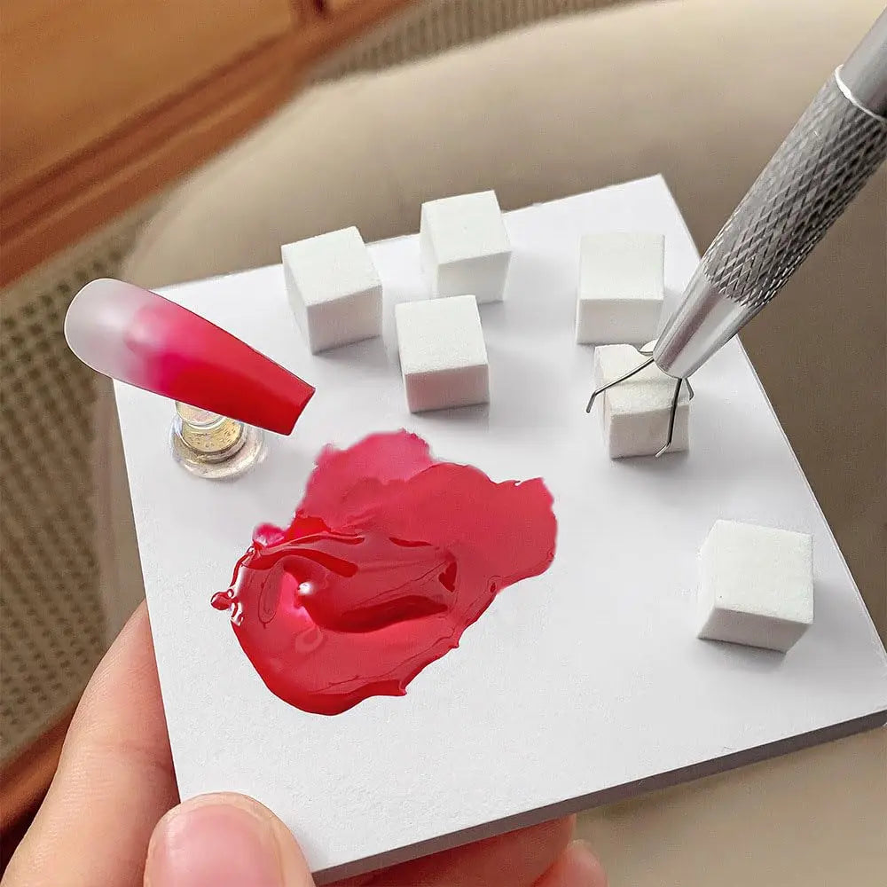 50Pcs Square Nail Art Sponges + Grab Pen Set Gradient Nail Brushes Gel Polish Design Nail Sponge Grab Pen Manicure Supplies