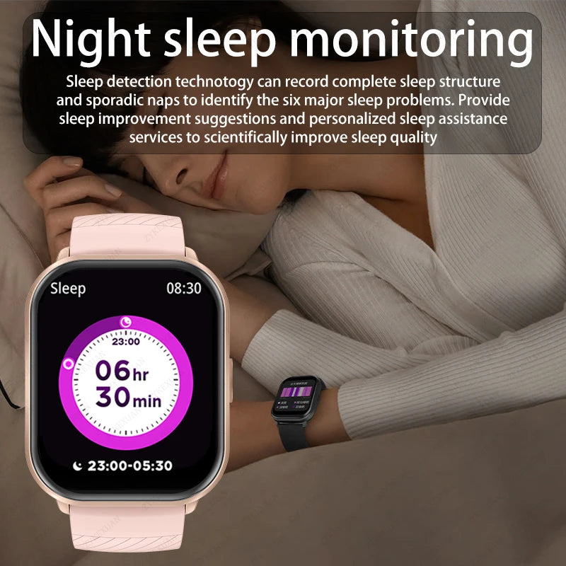 2024 New For Xiaomi Huawei Samsung Smart Watch Men Women Heart Rate Blood Pressure Fitness Tracker Bluetooth Call Smartwatch Man