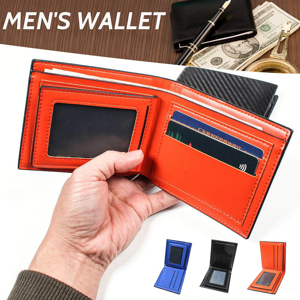 2023 New Men's Business Leather Wallet Super Multi-Card Position Coin Pocket RFID Credit Card Holder Coin Pocket Luxury Purse