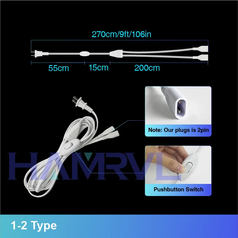 LED Hexagon Connector Cable DIY for Honeycomb Lamp AC110V-240V Barbershop Esports Workshop Garage 4S Car surface Lighting