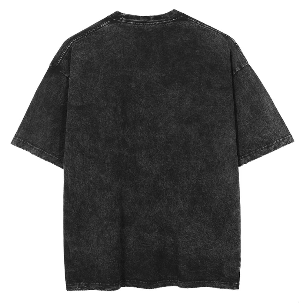 Singer Lana Del Rey Washed T-Shirt Harajuku Men Women Retro Short-Sleeve Fashion T-Shirts Oversized Cotton Tees Streetwear