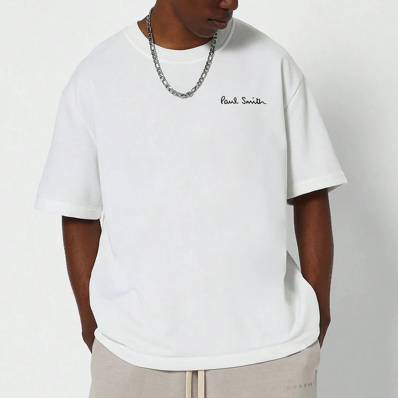 Men's Cotton T-shirt P-Pauls S-Smiths Short Sleeve Tee Graphic T Shirts Y2k Clothing Summer Tops Streetwear New in Tops