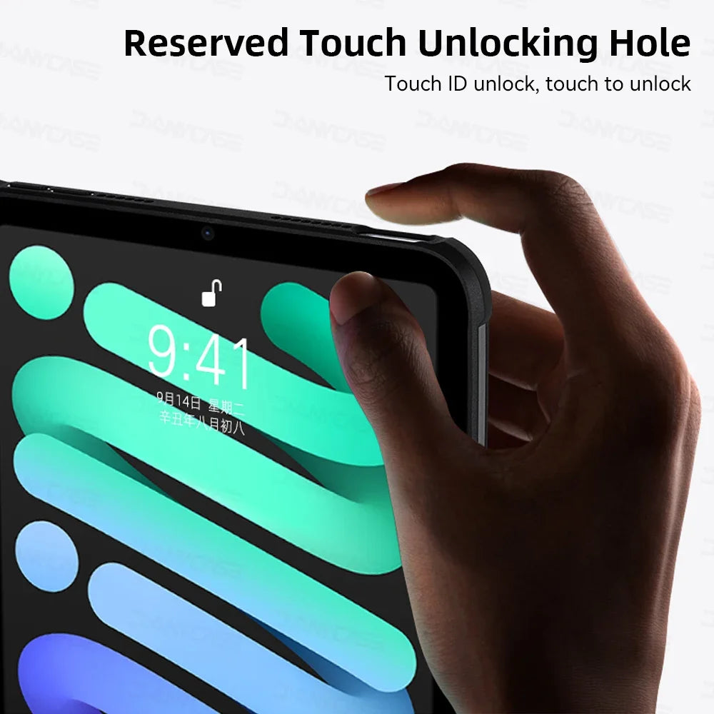 For iPad Pro 11 Case 10.2 9/8/7th Generation 9.7 5/6th Air 4/5 10.9 10.5 10th 10.9 mini 4 5 6 Silicon Transparent Cover Funda